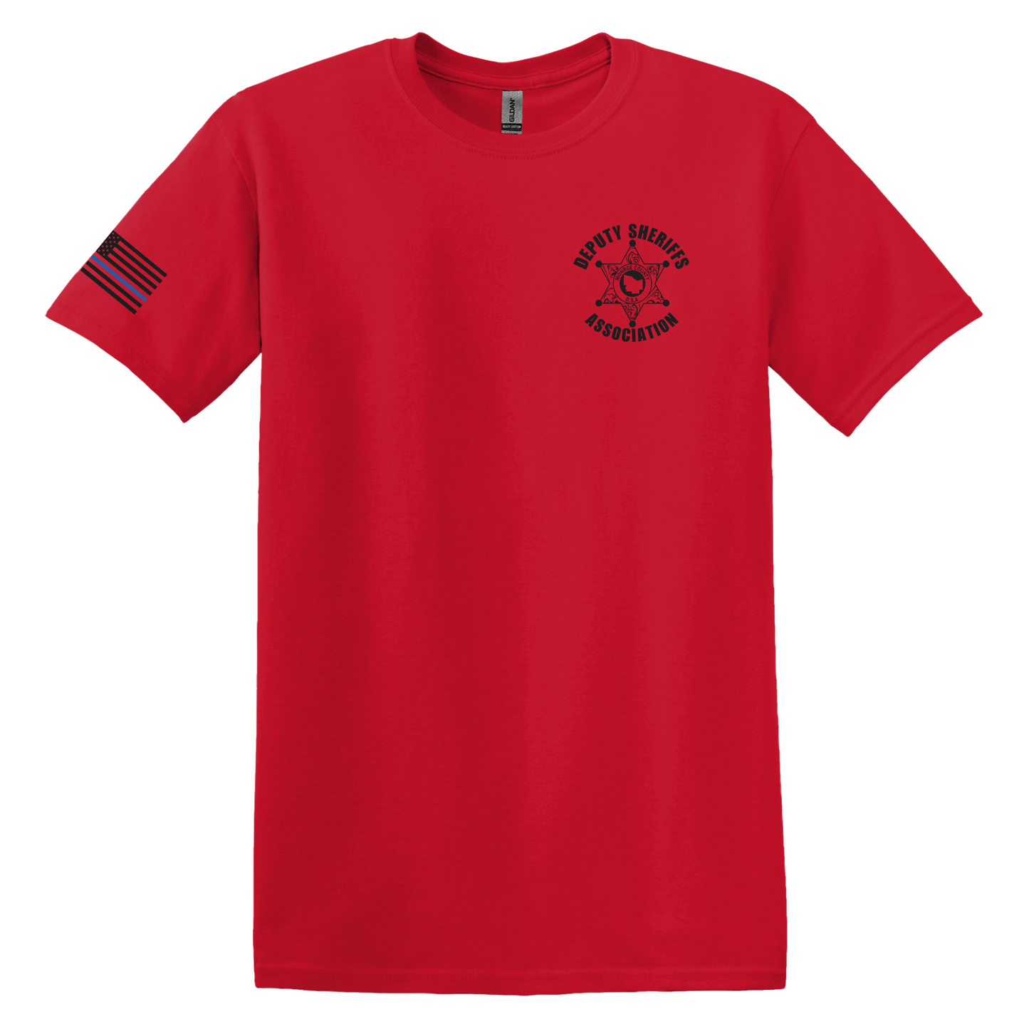 Gildan Heavy Cotton Short Sleeve T-Shirt, Deputy Chest Logo and Sleeve Design