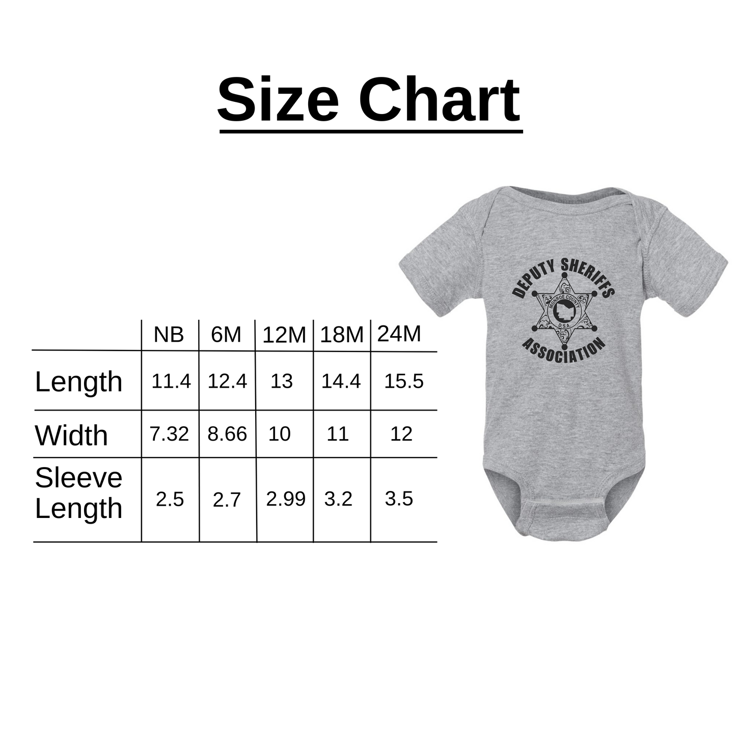 Kids Shirt/Baby Bodysuit with Black Deputy Logo