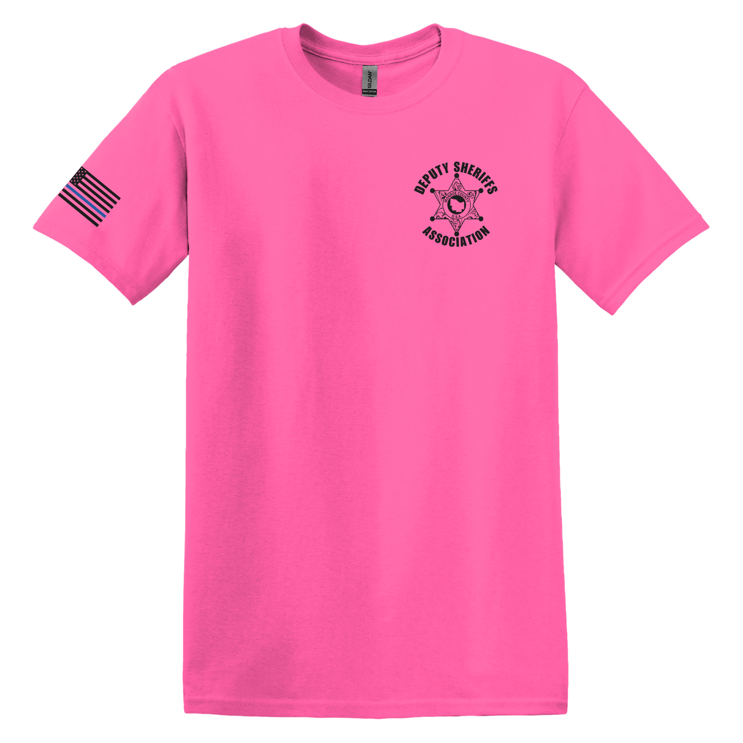 Gildan Heavy Cotton Short Sleeve T-Shirt, Deputy Chest Logo and Sleeve Design