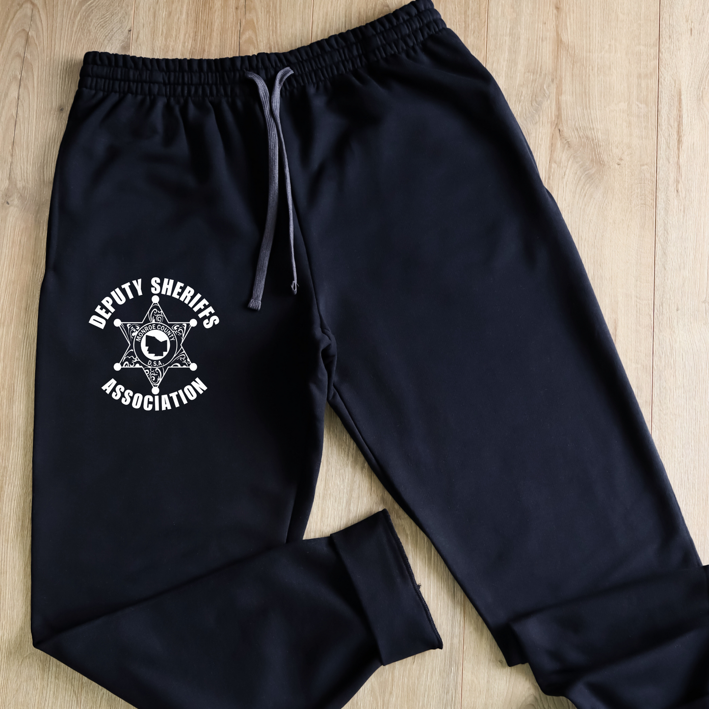 Black Sweatpant Joggers with drawstring waist and side pockets