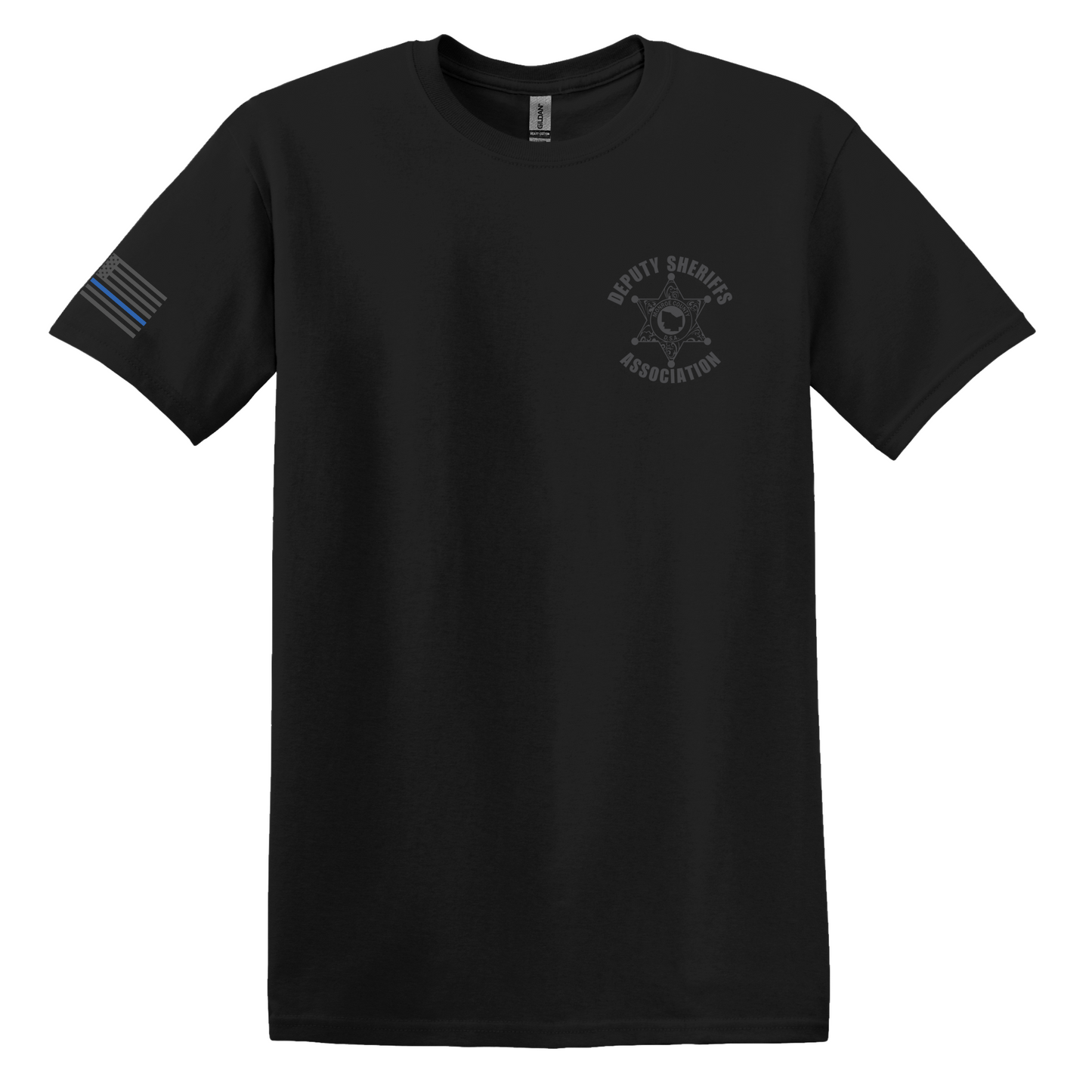Gildan Softstyle Short Sleeve T-Shirt MCDSA Left Chest Logo and flag on sleeve