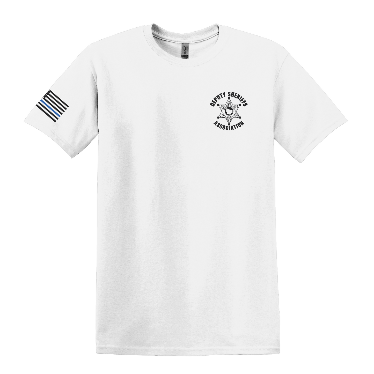 Gildan Softstyle Short Sleeve T-Shirt MCDSA Left Chest Logo and flag on sleeve