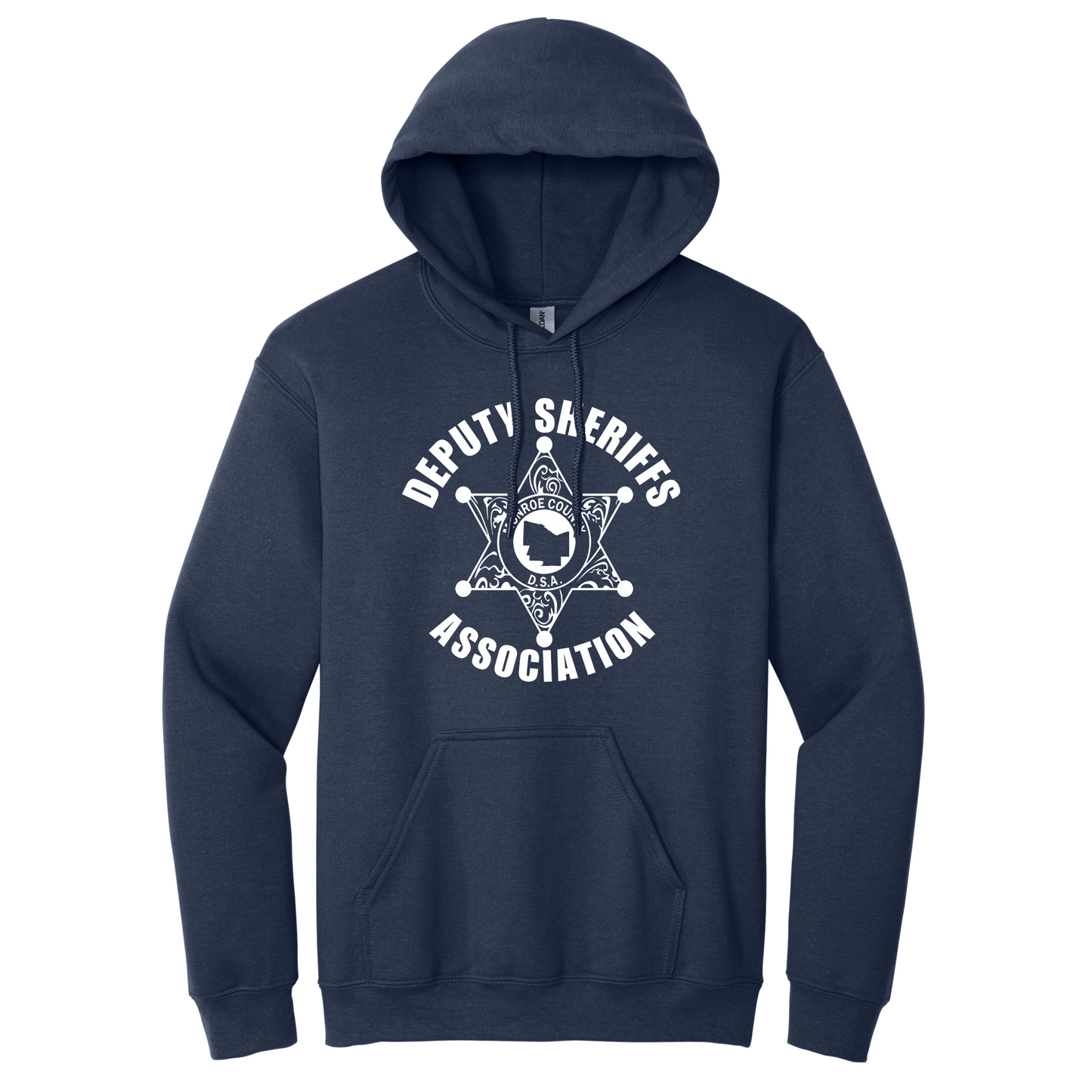 Gildan Pullover Hoodie Large Front Deputy Logo