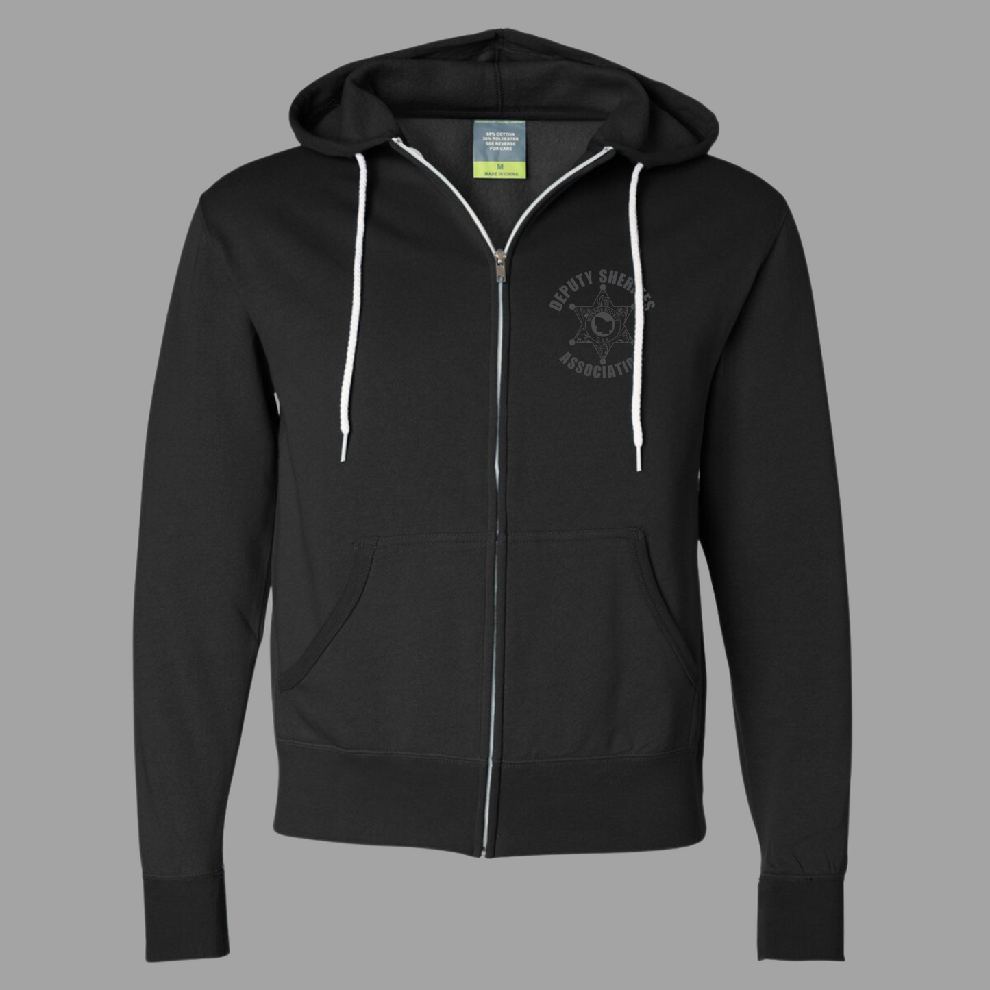 Independent Trading Zip Up Sweatshirt with Left Chest and Full Back Deputy logo