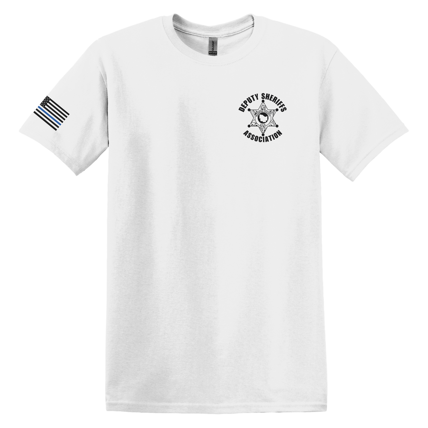 Gildan Heavy Cotton Short Sleeve T-Shirt, Deputy Chest Logo and Sleeve Design