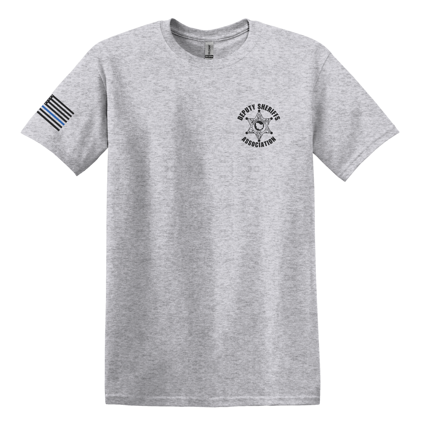 Gildan Softstyle Short Sleeve T-Shirt MCDSA Left Chest Logo and flag on sleeve