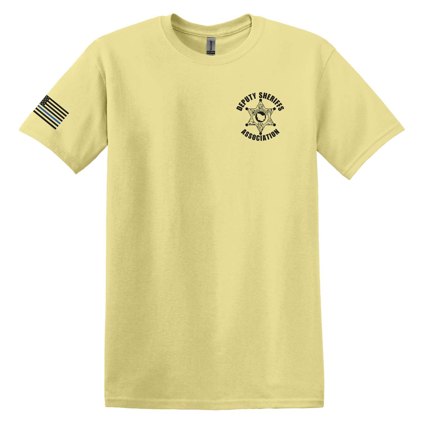 Gildan Heavy Cotton Short Sleeve T-Shirt, Deputy Chest Logo and Sleeve Design
