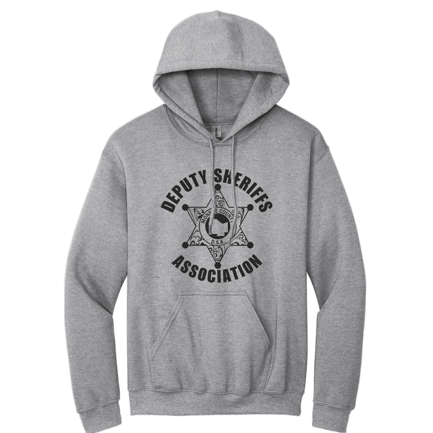 Gildan Pullover Hoodie Large Front Deputy Logo
