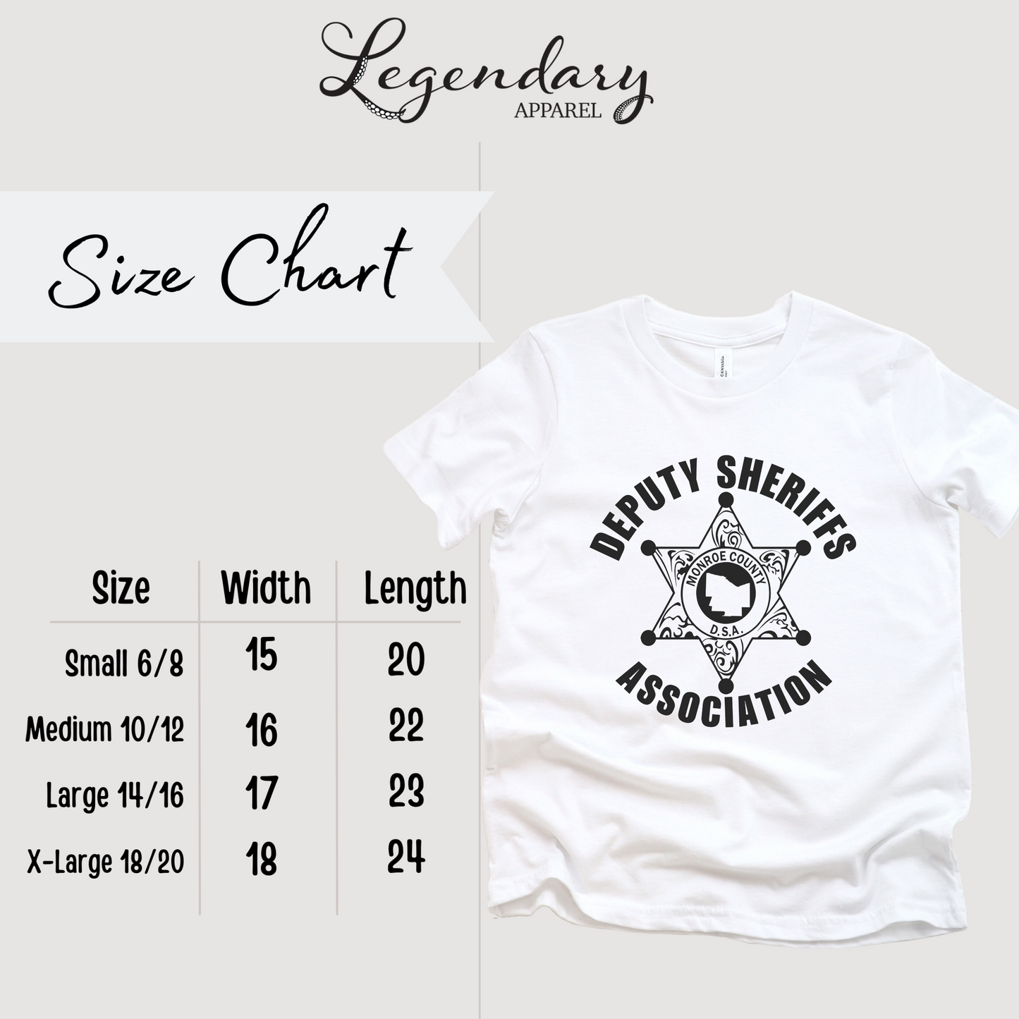 Kids Shirt/Baby Bodysuit with Black Deputy Logo