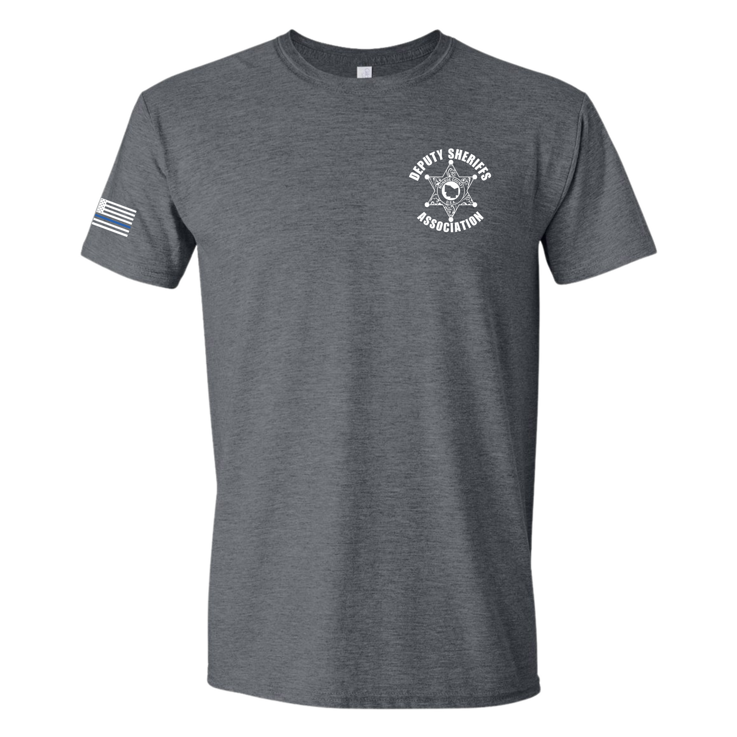 Gildan Softstyle Short Sleeve T-Shirt MCDSA Left Chest Logo and flag on sleeve