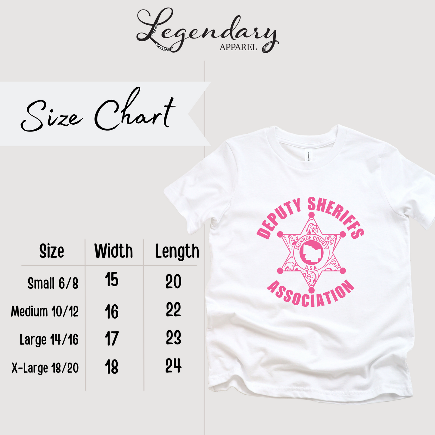 Kids Shirt/Baby Bodysuit with Pink Deputy Logo