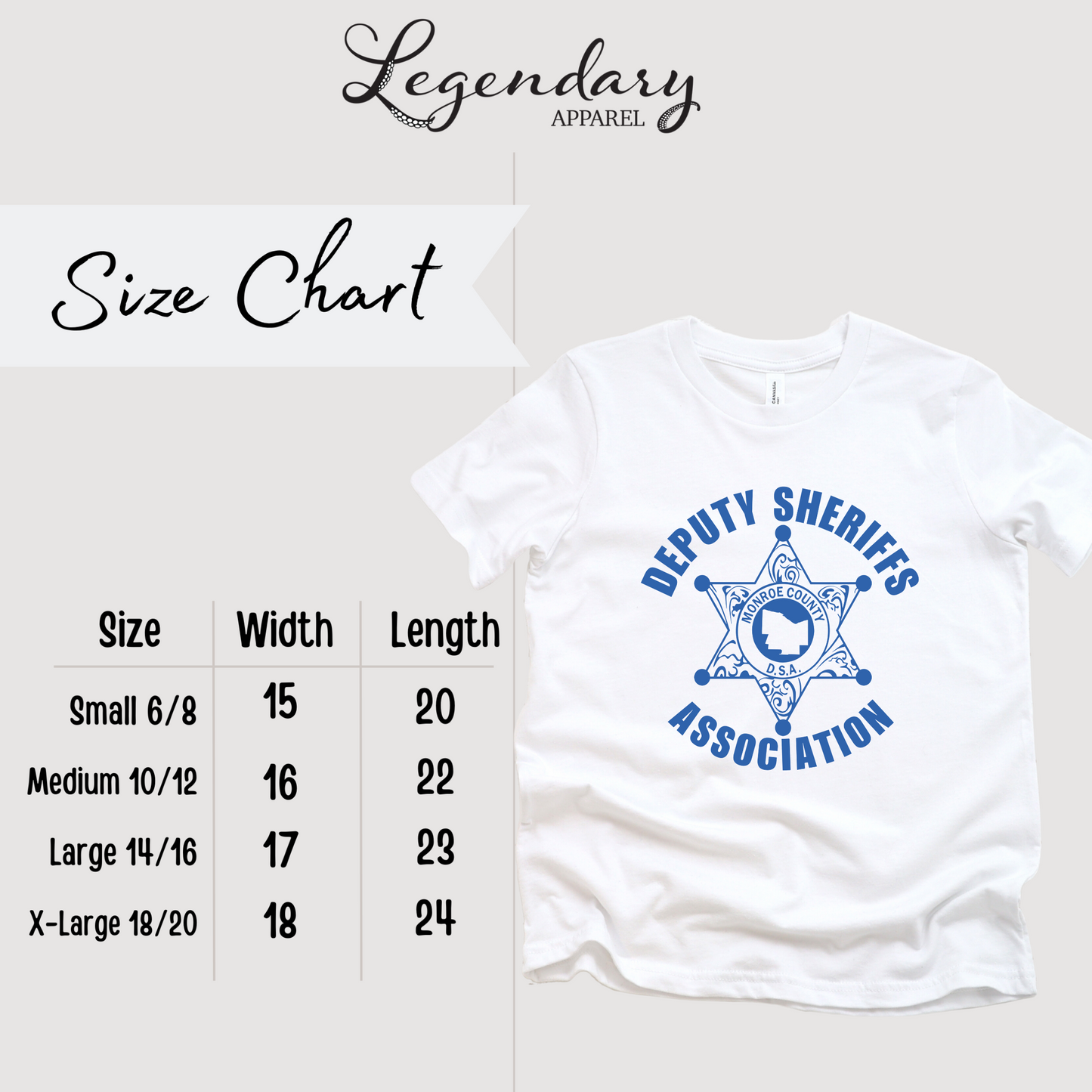 Kids Shirt/Baby Bodysuit with Blue Deputy Logo