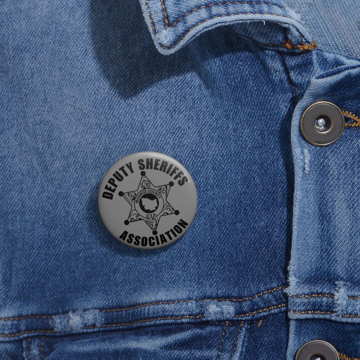 Deputy Sheriffs Association Pin Button — Custom Law Enforcement Badge Accessory